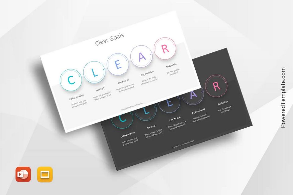 CLEAR Goals - Free Google Slides theme and PowerPoint template