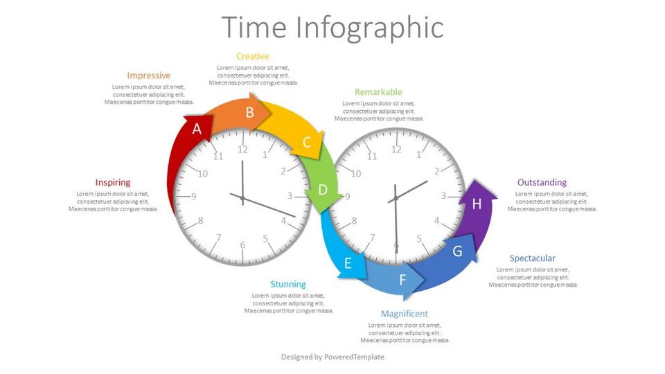 2 Clock Faces Infographic - Free Google Slides theme and PowerPoint template