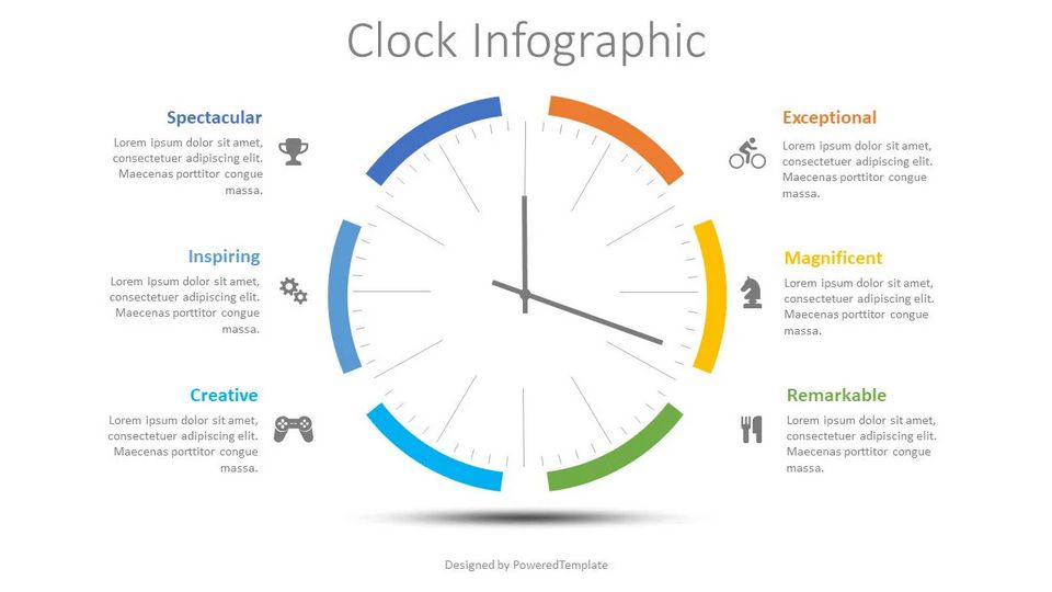 Clock Face Infographic - Free Google Slides theme and PowerPoint template
