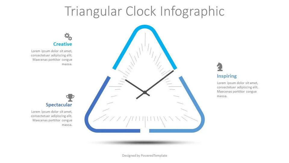 Triangular Clock Infographic - Free Google Slides theme and PowerPoint template
