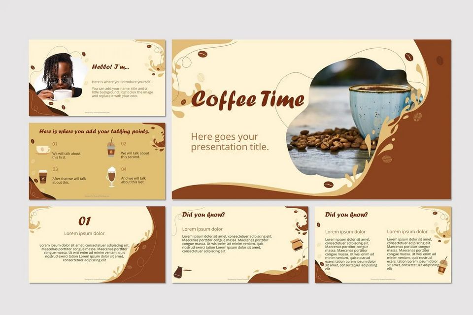 Coffee Time Template for Presentations - Free Google Slides theme and PowerPoint template