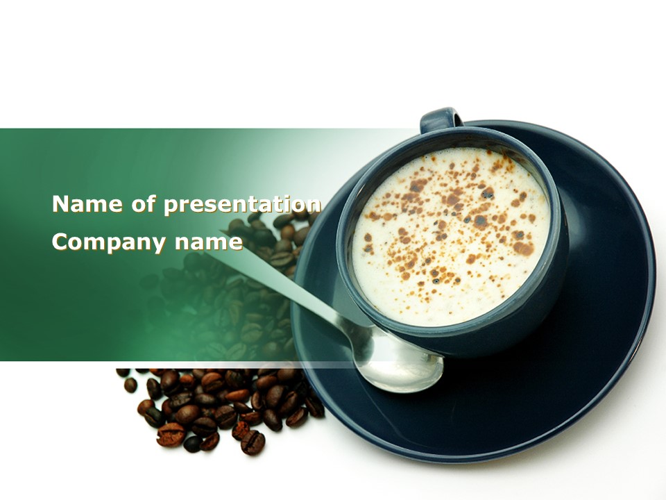 Coffee Cup With Coffee Beans Around - Free Google Slides theme and PowerPoint presentation template
