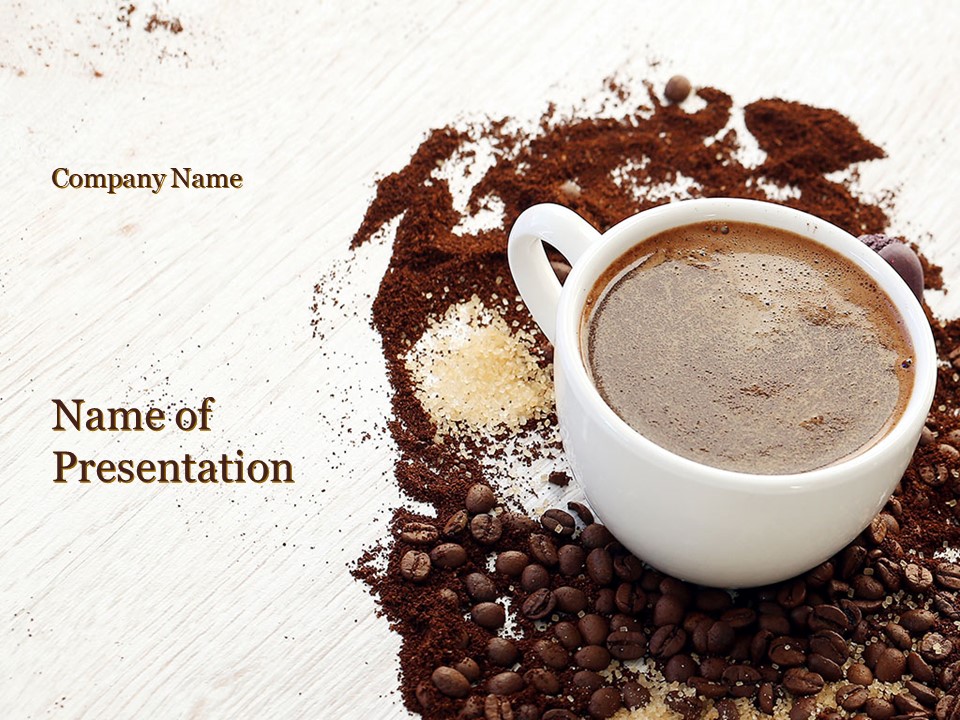 Coffee Cup and Coffee Beans - Free Google Slides theme and PowerPoint presentation template