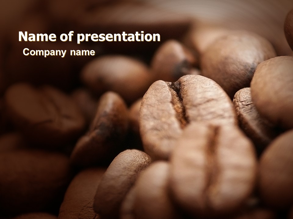 Coffee Beans In Brown Color - Free Google Slides theme and PowerPoint for presentation template
