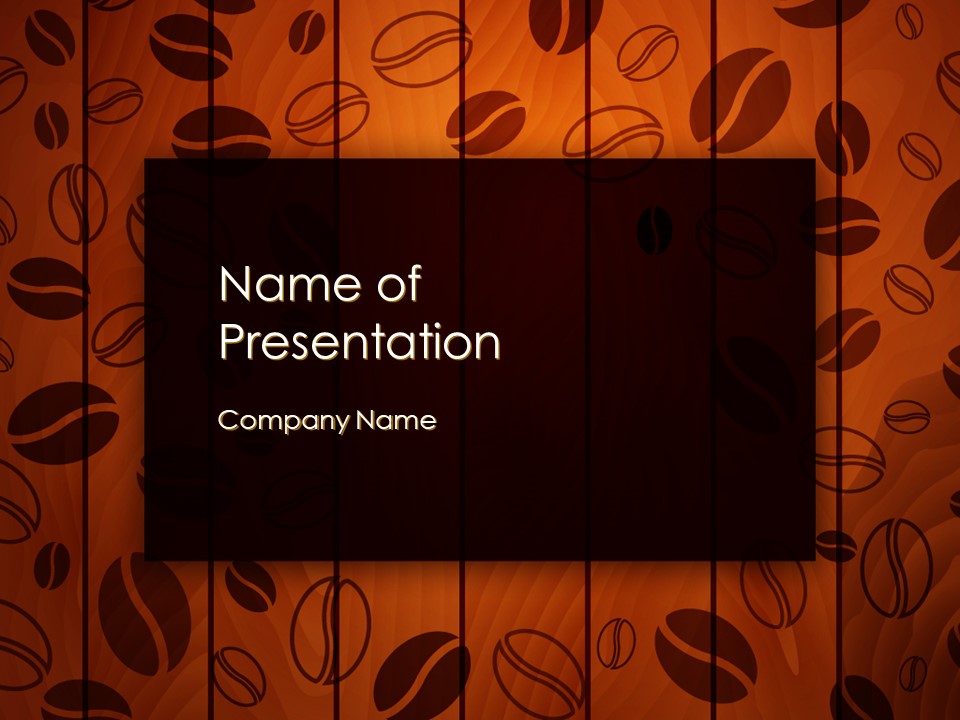 Coffee Beans Background PowerPoint presentation Template and Google Slides Theme
