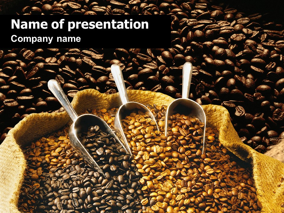 Coffee Beans In A Bag PowerPoint presentation Template and Google Slides Theme
