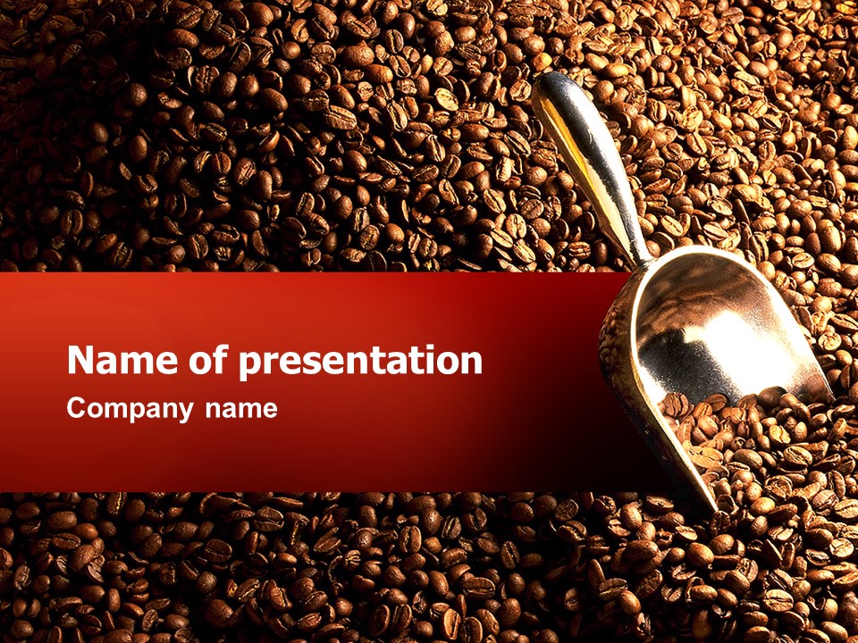 Scattering of Coffee PowerPoint presentation Template and Google Slides Theme
