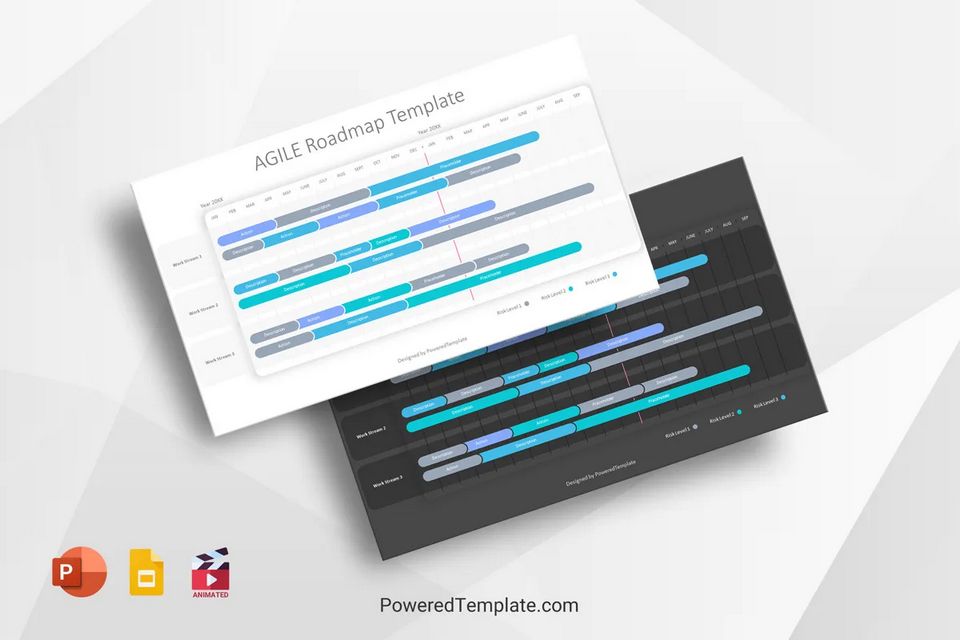 Agile Roadmap Template - Free Google Slides theme and PowerPoint template
