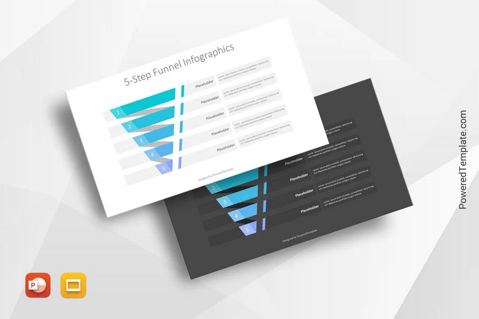 5-Step Funnel Infographics - Free Google Slides theme and PowerPoint template