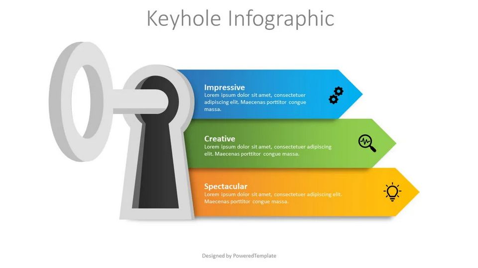 Keyhole with Options Infographic - Free Simple Infographic Templates for Presentations