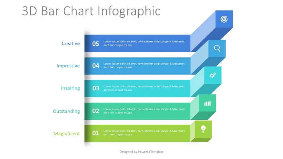3D Bar Chart Options - Free Google Slides theme and PowerPoint template