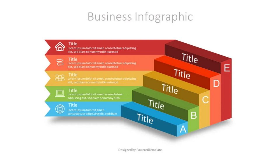 Business Steps to Success Diagram - Free Google Slides theme and PowerPoint template