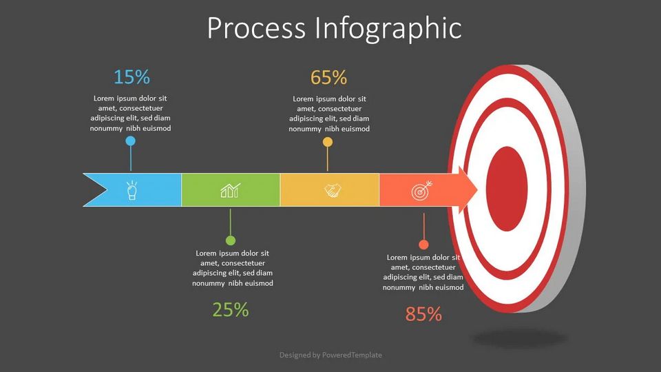 Target with Arrow Infographic - Free Google Slides theme and PowerPoint template