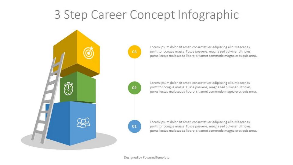 3 Step Career Concept Infographic - Free Google Slides theme and PowerPoint template
