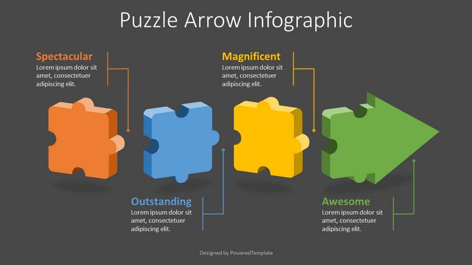 Puzzle Arrow Infographic - Free Google Slides theme and PowerPoint template