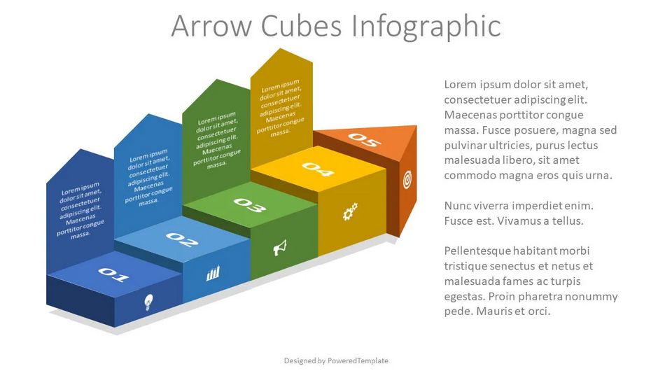 Arrow Cubes Infographic - Free Google Slides theme and PowerPoint template