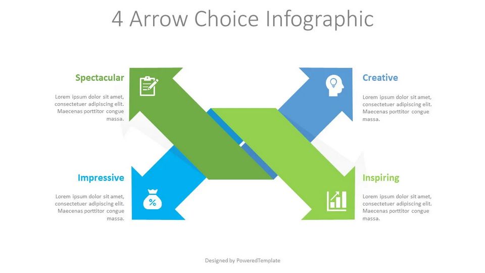4 Arrow Choices Infographic - Free Google Slides theme and PowerPoint template