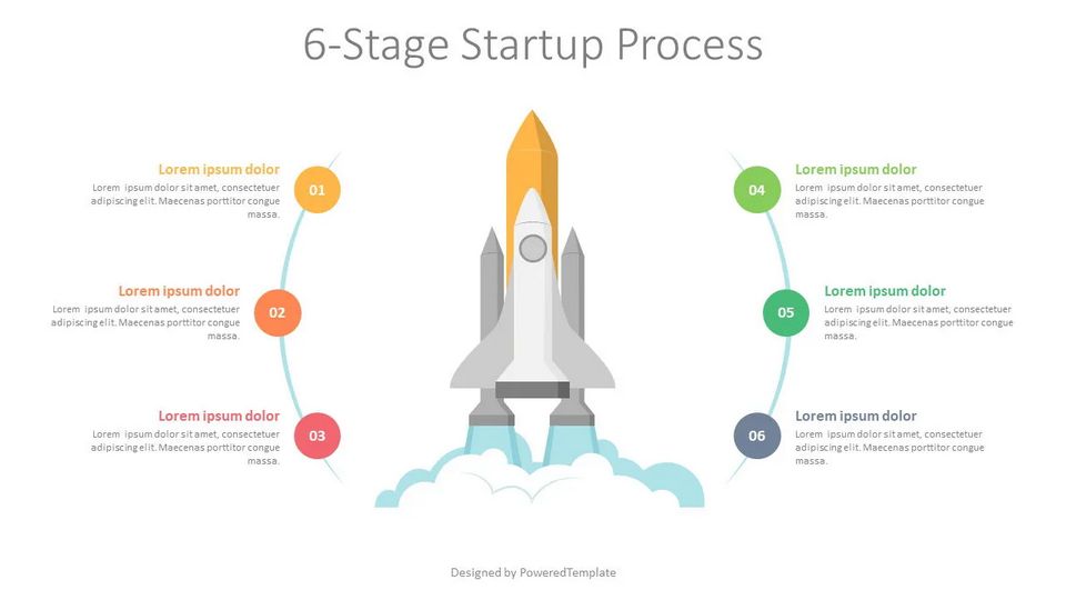 6-Stage Startup Process Infographic - Free Simple Infographic Templates for Presentations