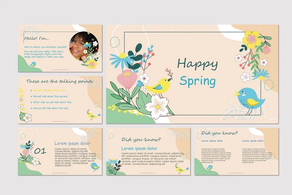 Happy Spring Presentation Template - Free Google Slides theme and PowerPoint template
