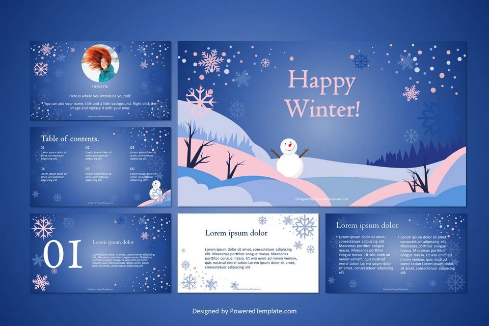 Happy Winter Free Presentation Template - Free Google Slides theme and PowerPoint template
