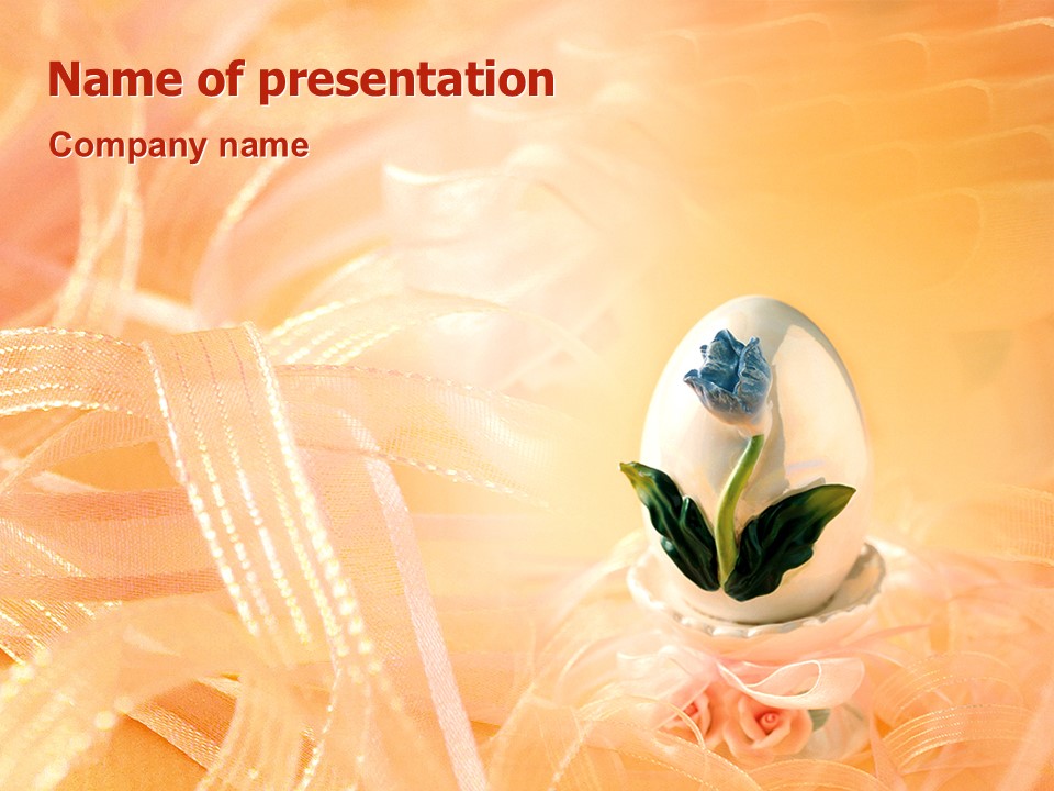 Easter Egg With Blue Flower - Free Google Slides theme and PowerPoint template
