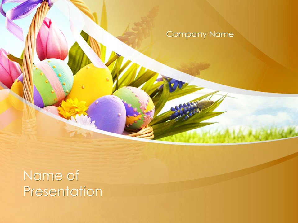 Basket with Easter Eggs - Free Google Slides theme and PowerPoint template
