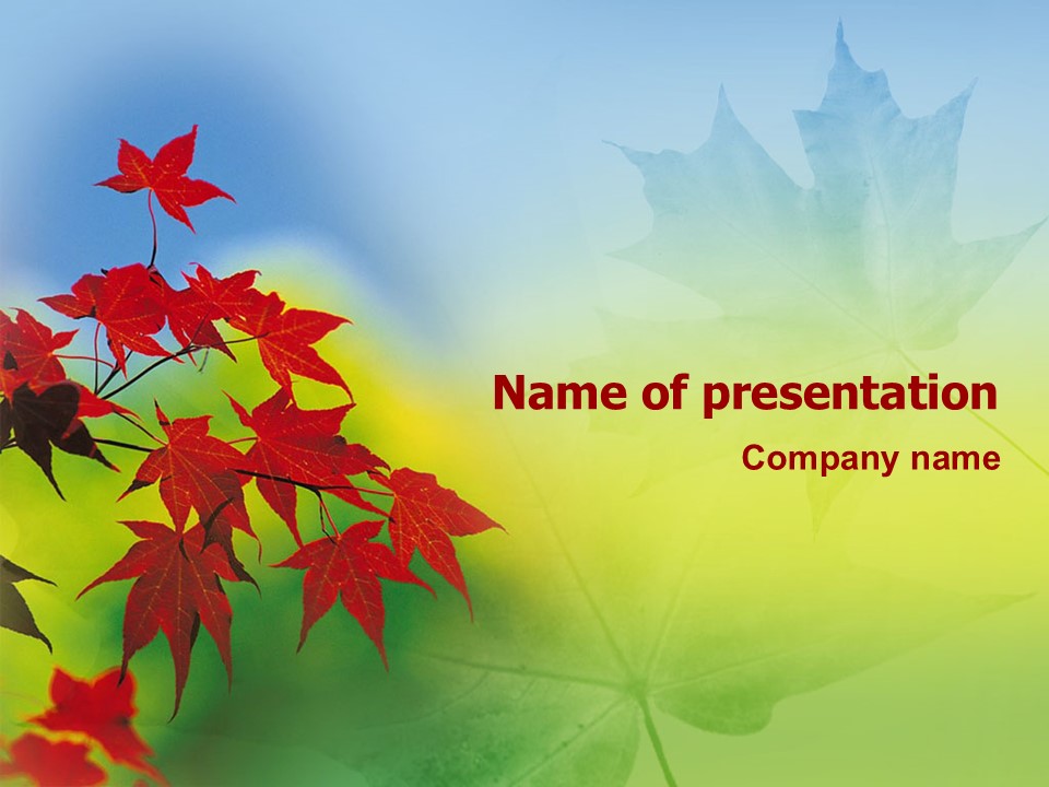 Autumn Red Leaves - Free Google Slides theme and PowerPoint template
