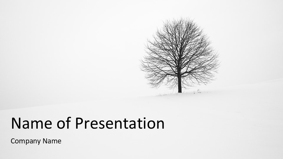 Alone Tree on a Winter Field - Free Google Slides theme and PowerPoint template
