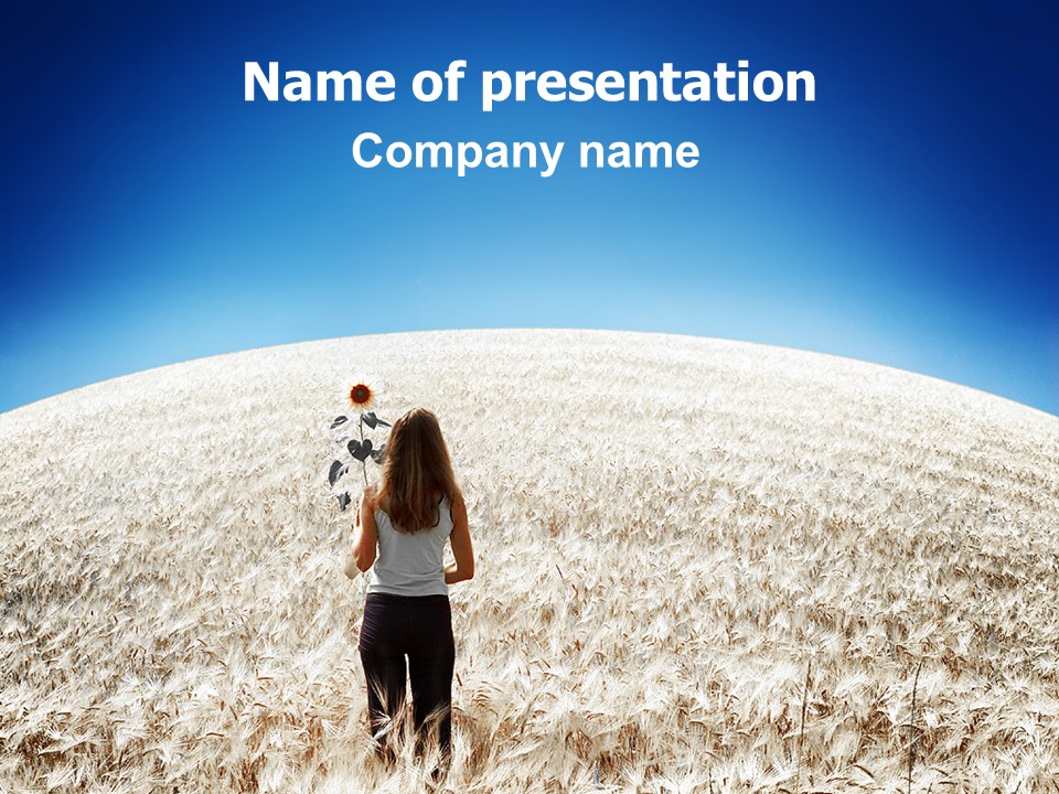 Girl At The Summer Field - Free Google Slides theme and PowerPoint template
