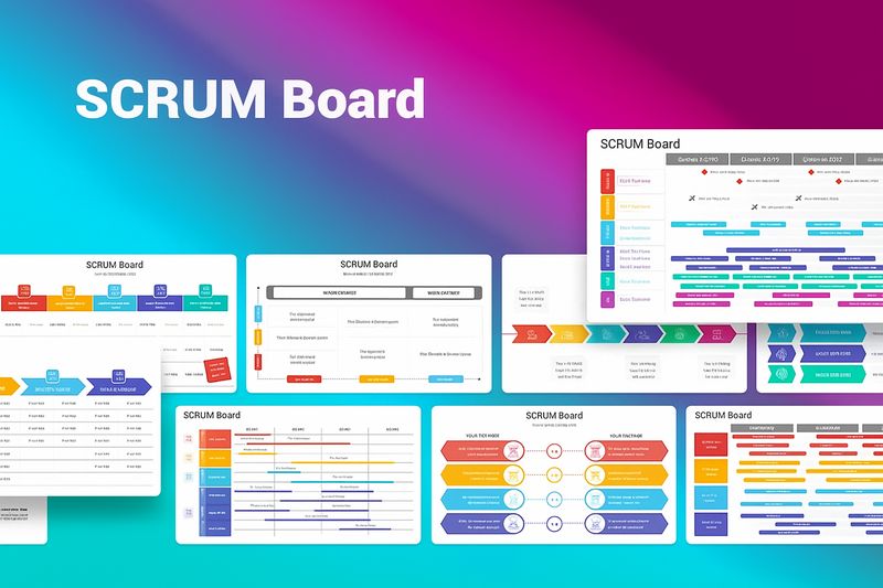 SCRUM Board Presentation Templates for Remote Team Management