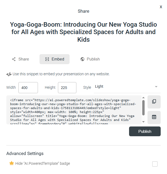 AI Presentations Sharing